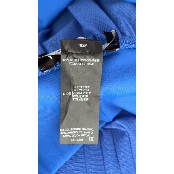 SHAN Womens Mia Pleated Mesh Maxi Skirt Royal Blue Front Slit Size 6 - Picture 10 of 11